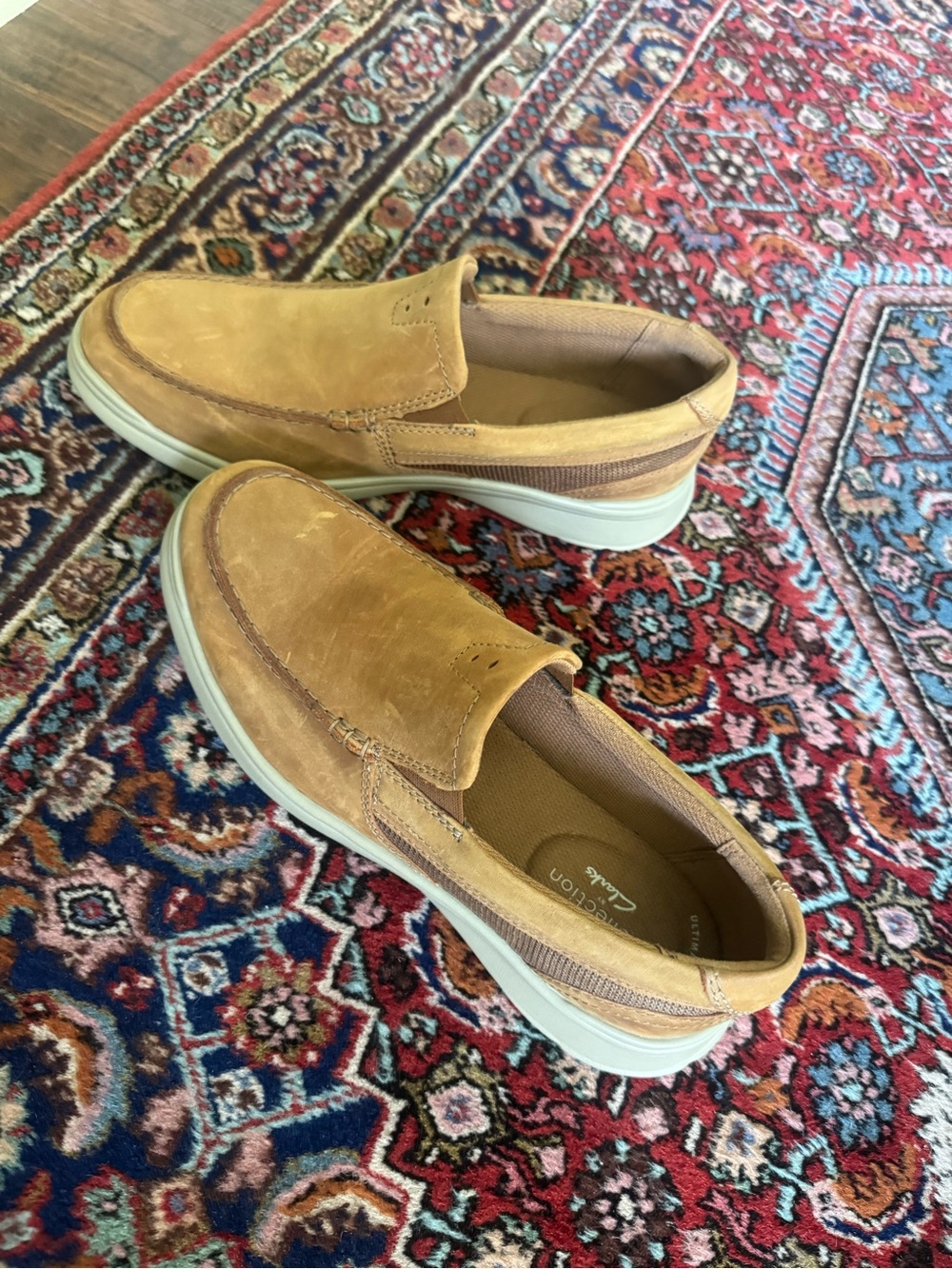 Clarks Men’s Slip-On Loafers in Tan Brown